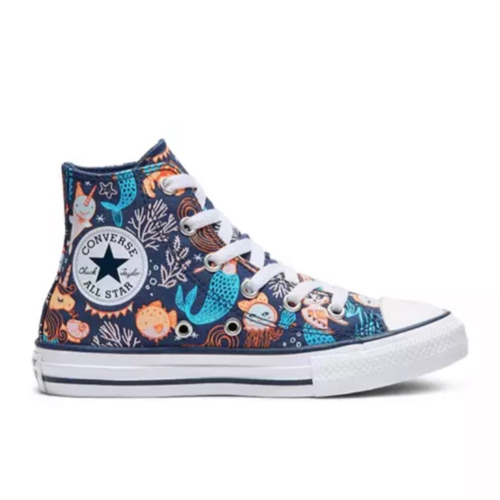 Converse All Star High-Top Mermaid Sneakers Sz 13 - Picture 2 of 12